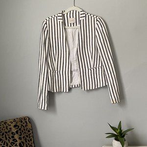 Loft Linen Striped Blazer